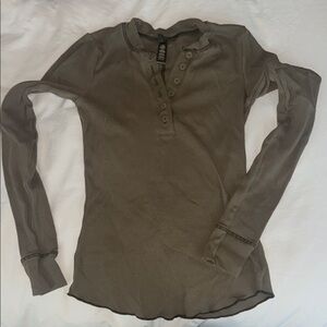 SKIMS Long Sleeve Henley Top